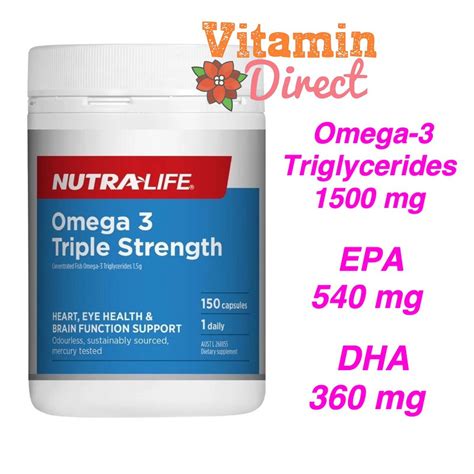 Nutralife Omega 3 Triple Strength Odourless Fish Oil